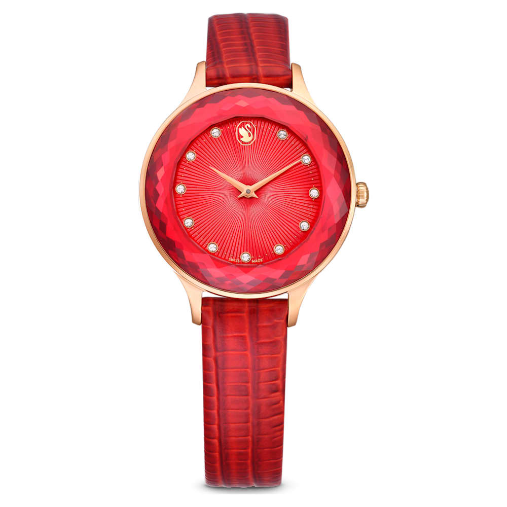 Montre rouge swarovski clearance