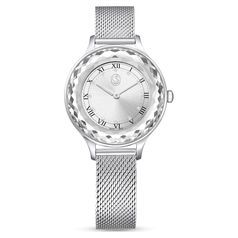 Octea Nova watch, Swiss Made, Metal bracelet, Silver tone 