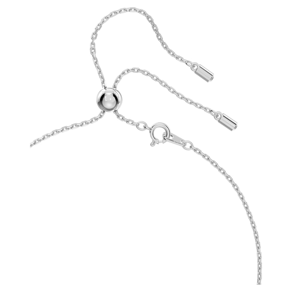 Stella Y necklace, Star, White, Rhodium plated | Swarovski