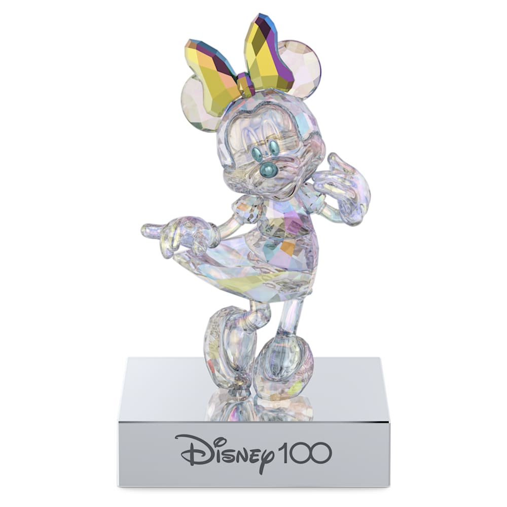 【美品】SWAROVSKI スワロフスキー　アクセサリー Disney Minnie Mouse ミニーマウス ドロップピアス Disney100周年 アシンメトリーデザイン 定価￥24,200  現行品 5668779