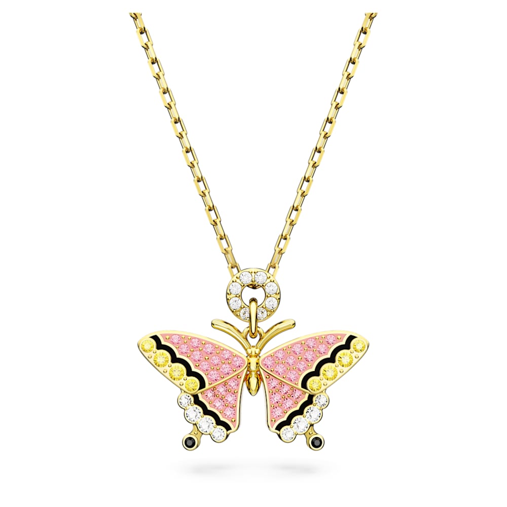 Swarovski Aliza Crystal Gold Butterfly Pendant Necklace Boxed | eBay