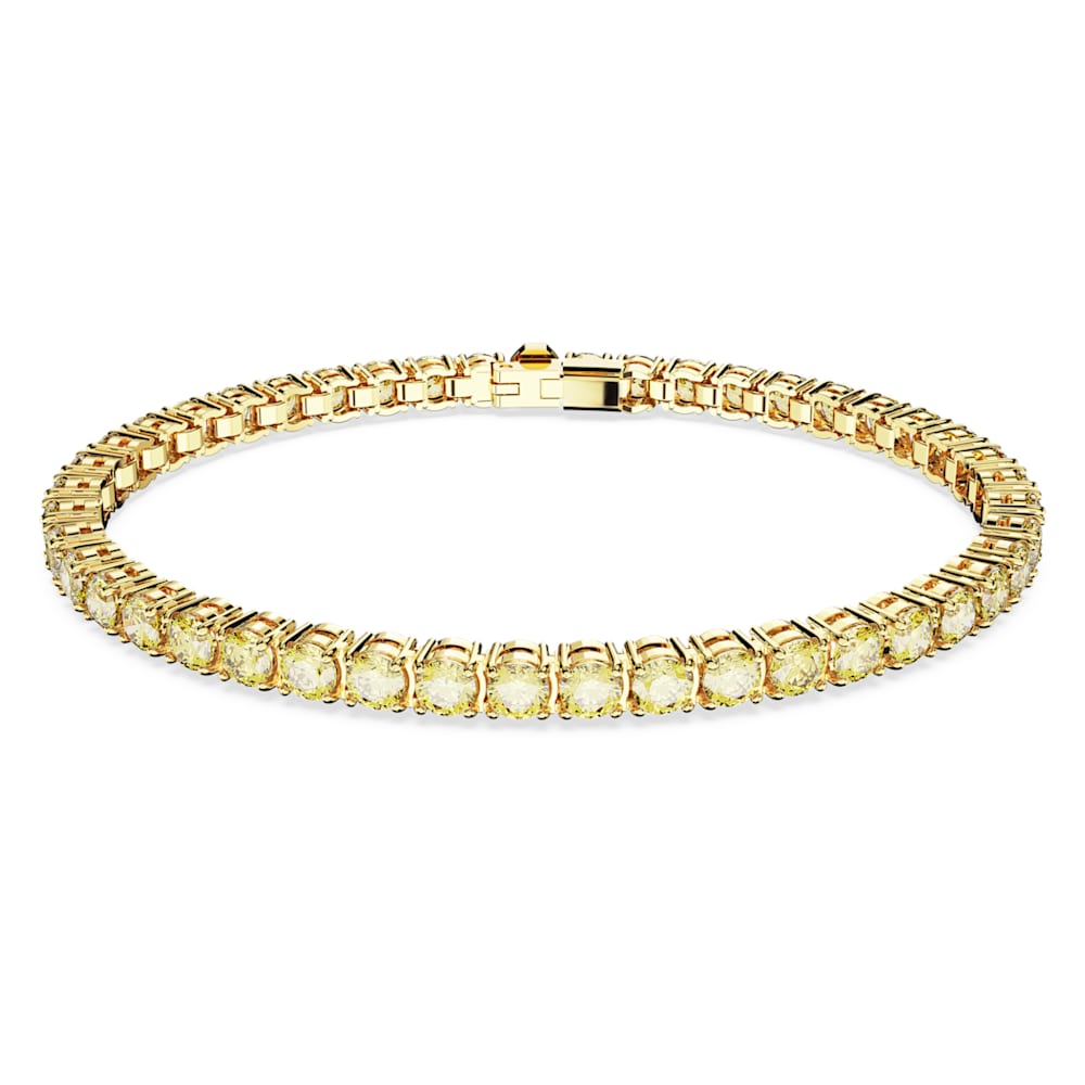 14K Yellow Gold Oval Shape Diamond Tennis Bracelet (8.00 CTW - H-I /  SI1-SI2)