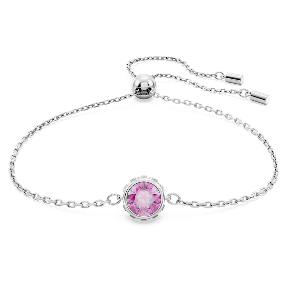 Chroma bracelet, Round cut, Purple, Rhodium plated Chroma bracelet, Round cut, Purple, Rhodium plated