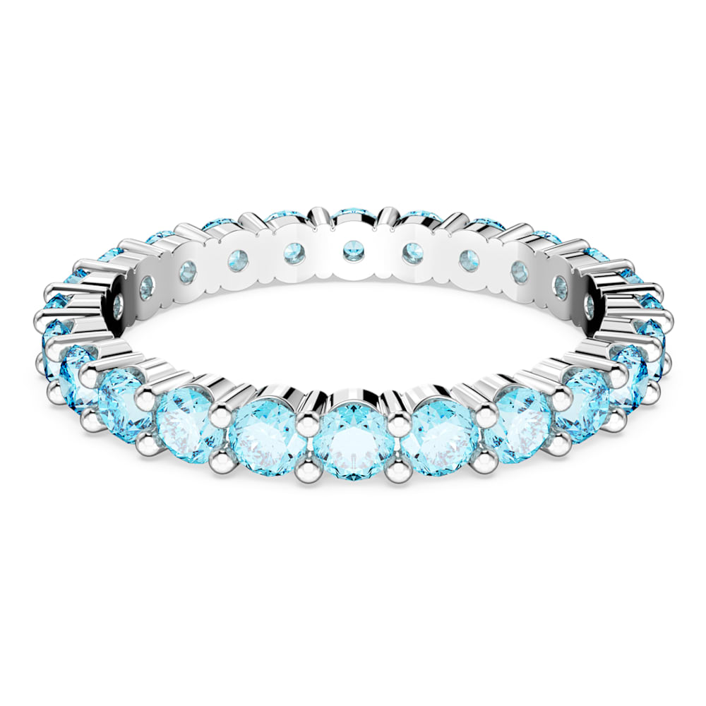 Anillo Matrix Talla redonda Azules Bano de rodio Swarovski