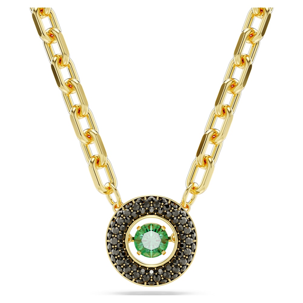 Select Your Colour Toggle Clasp Necklace T Bar Gold Chain Emerald Swarovski  Necklace Dark Green Rhinestone Rectangular Pendant Party Jewelry 