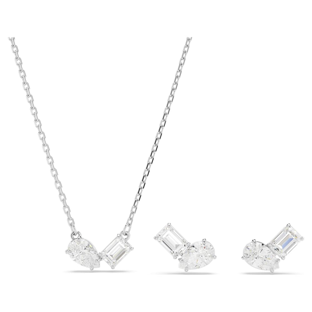 Swarovski Crystal Blue Topaz Glass Heart Pendant Necklace Earring Set Gold  Trim | eBay