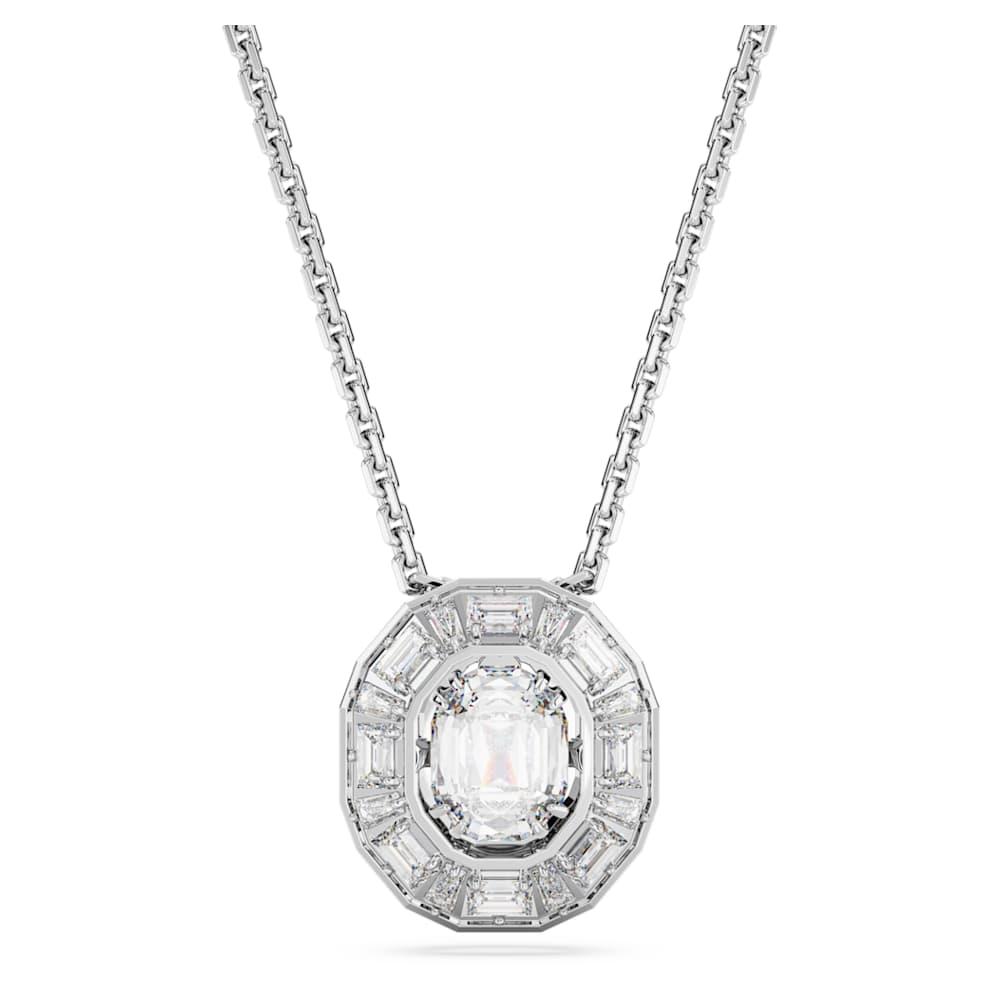 Swarovski ネックレスMesmera ペンダント オクタゴンカット Mesmera ペンダント, オクタゴンカット, 小, ホワイト, ロジウム