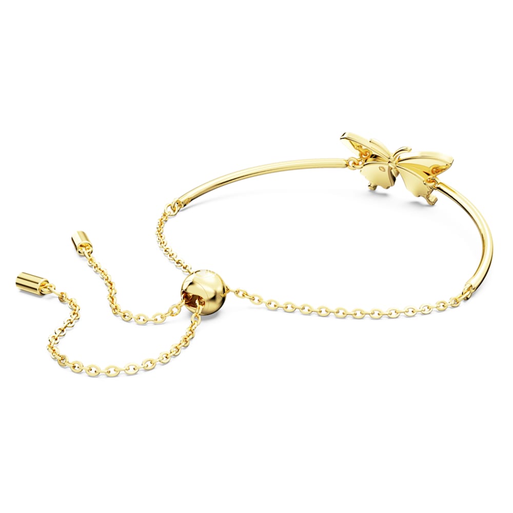 Idyllia bracelet, Butterfly, Multicolored, Gold-tone plated | Swarovski