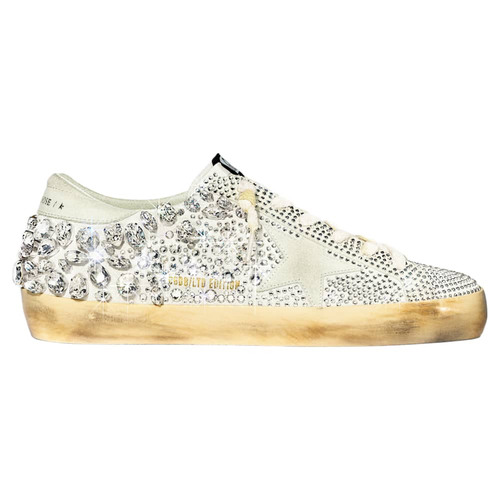 Golden Goose Super-Star sneakers, Women's, White | Swarovski