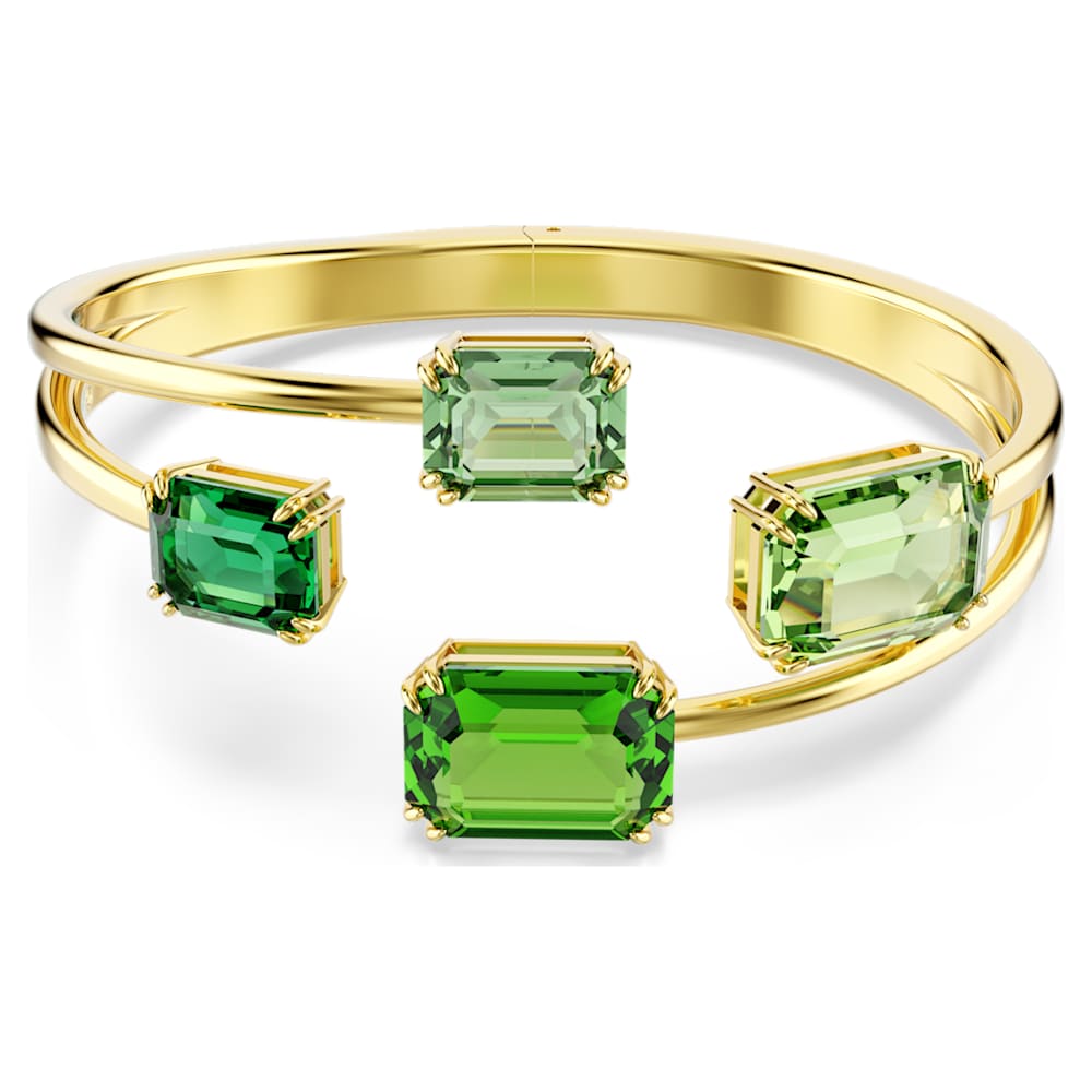 Millenia Armreif, Oktagon-Schliff, Grün, Goldlegierungsschicht  