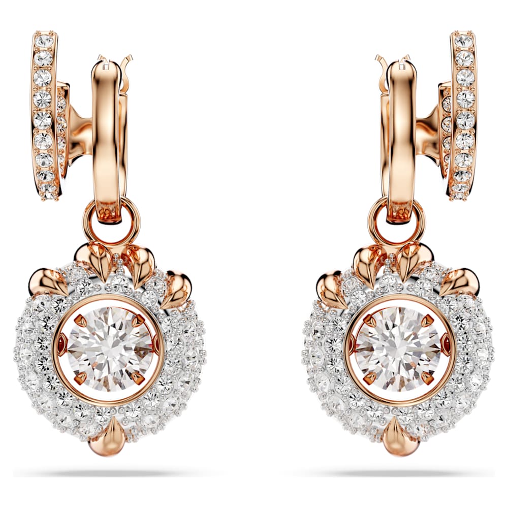 Dragon Phoenix drop earrings Dragon s claw White Rose gold