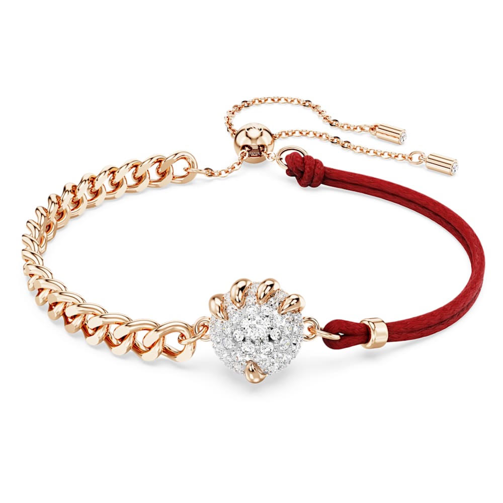 Dragon Phoenix bracelet Dragon s claw Red Rose gold tone
