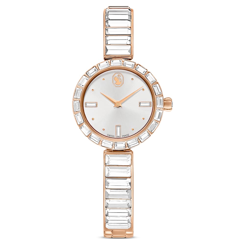 Eternity watch with swarovski crystals rose gold discount