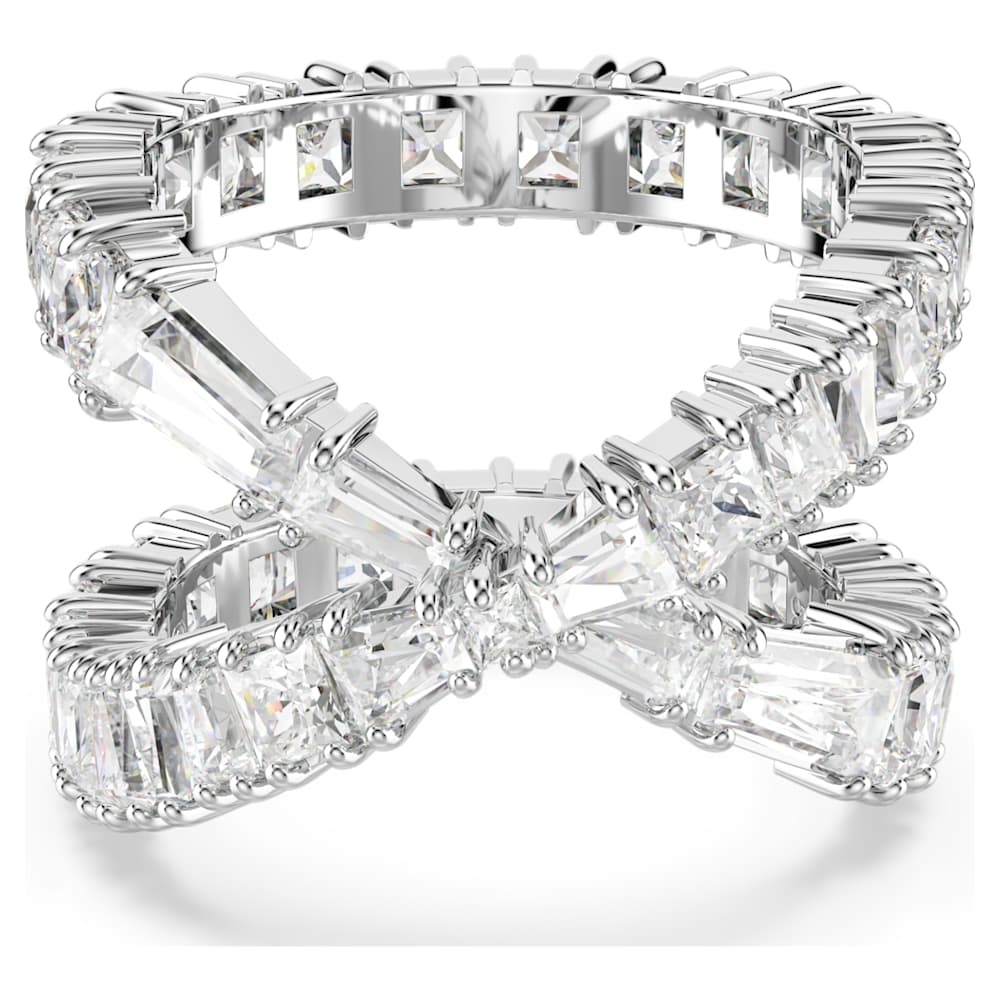 Anillo Hyperbola S mbolo del infinito Blanco Acabado en tono