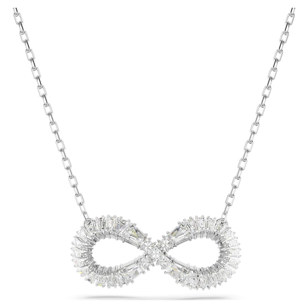 Hyperbola ペンダント, インフィニティ, ホワイト, ロジウム・プレーティング | Swarovski Hyperbola ペンダント, インフィニティ, ホワイト, ロジウム・プレーティング | Swarovski