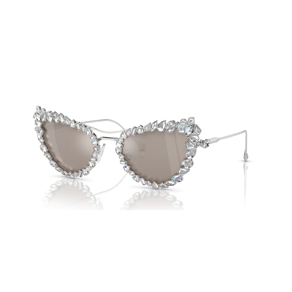 Lunettes de soleil clip on 2 en 1 Piece d exception Forme Cat eye SK7011 Blanches