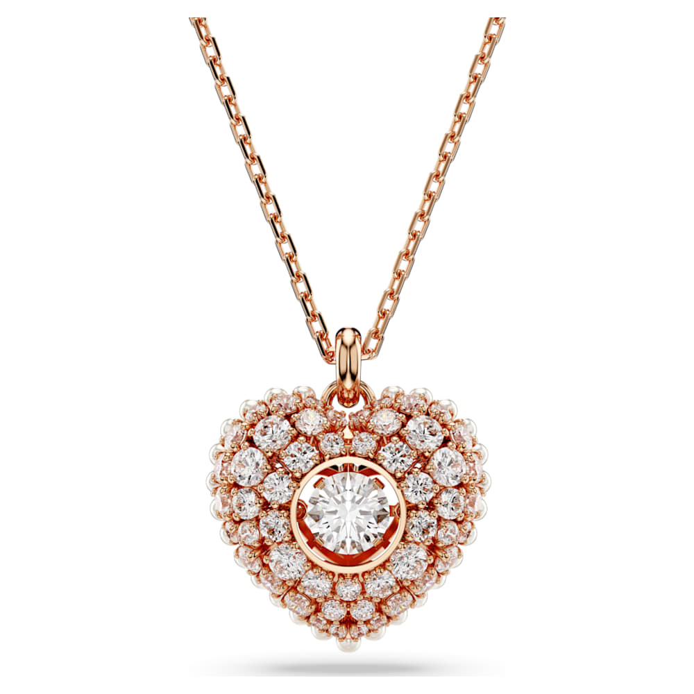 Idyllia ペンダント, クリスタル・パール, ハート, ホワイト, 18K