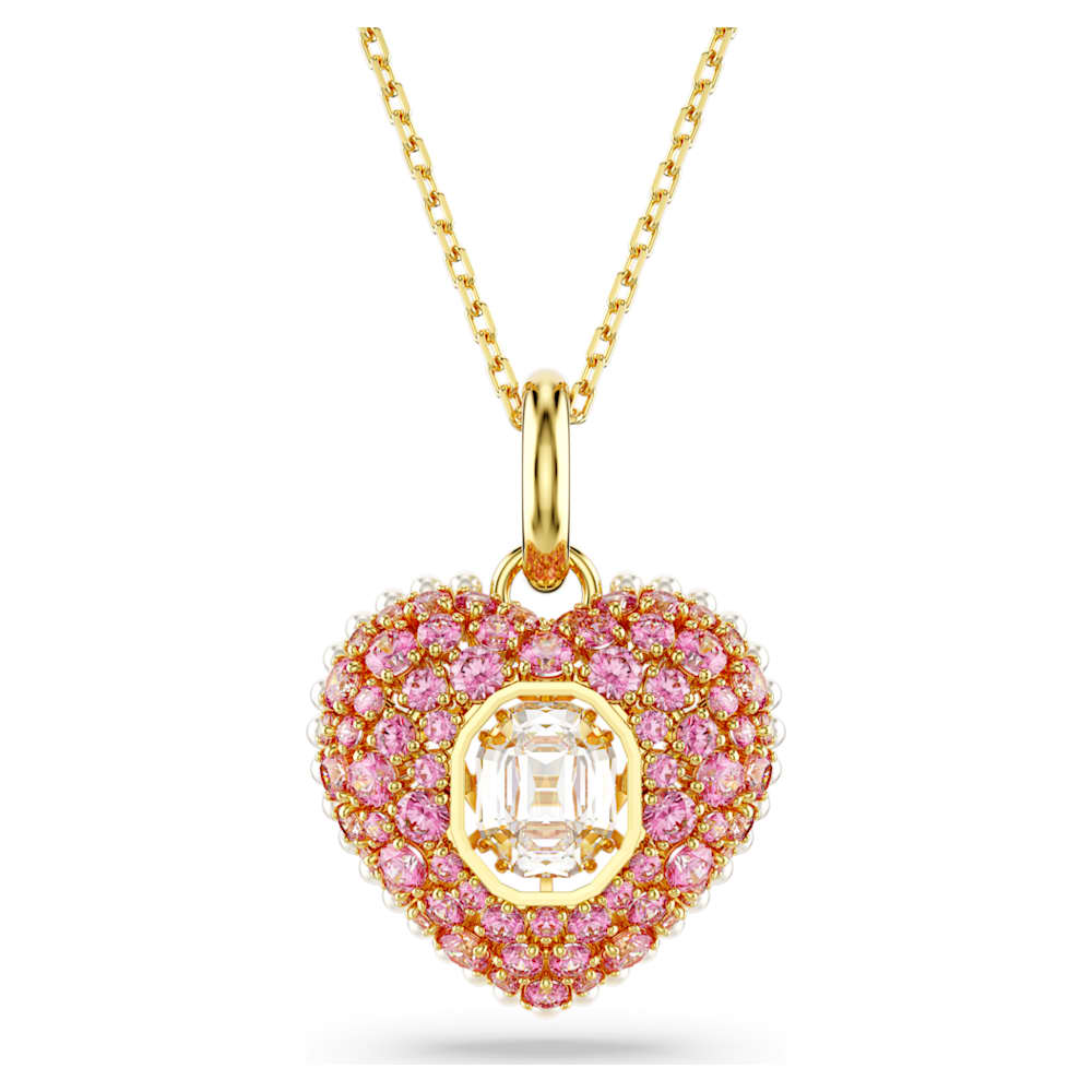 Pingente Idyllia, Lapidação octogonal, Crystal Pearl, Coração