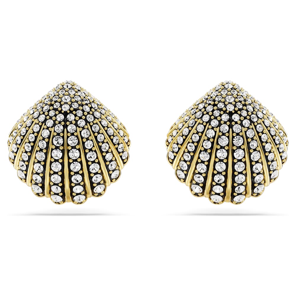 〜25まで SWAROVSKI ピアス Idyllia イディリア スタッド Idyllia スタッドピアス, 貝, ホワイト, 18Kゴールドコーティング