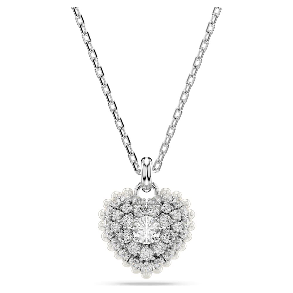 Buy quality Swarovski crystal heart silver chain pendant in Ahmedabad