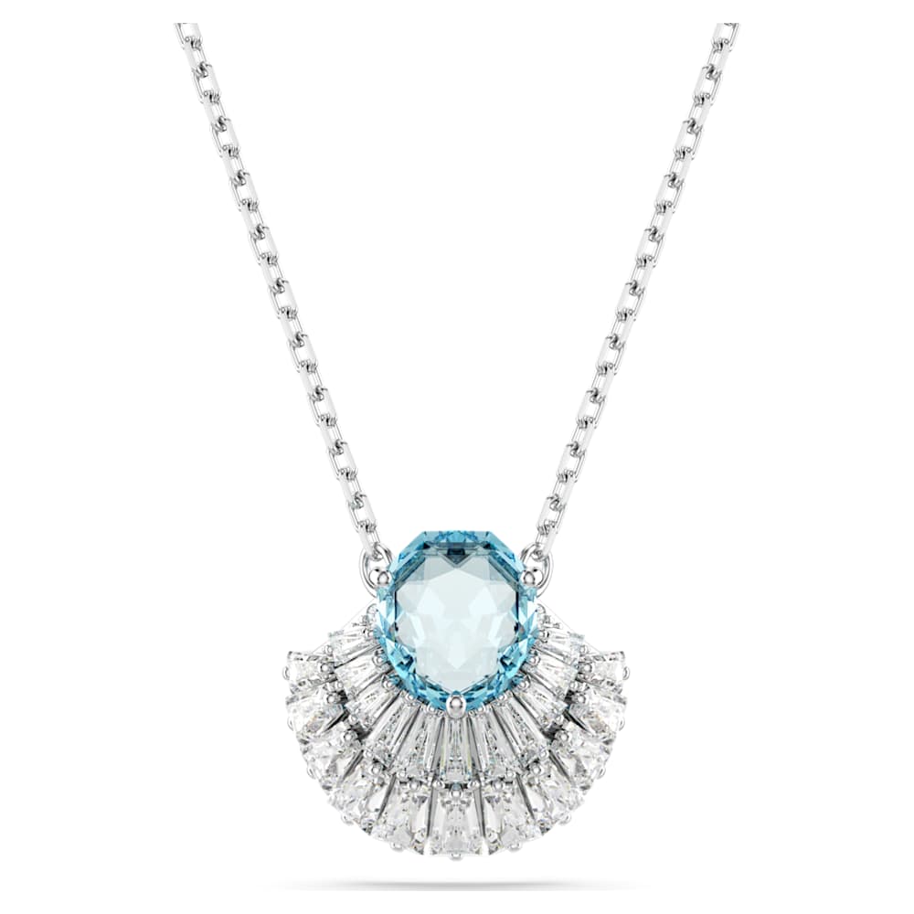 Idyllia ペンダント, 貝, ブルー, ロジウム・プレーティング | Swarovski