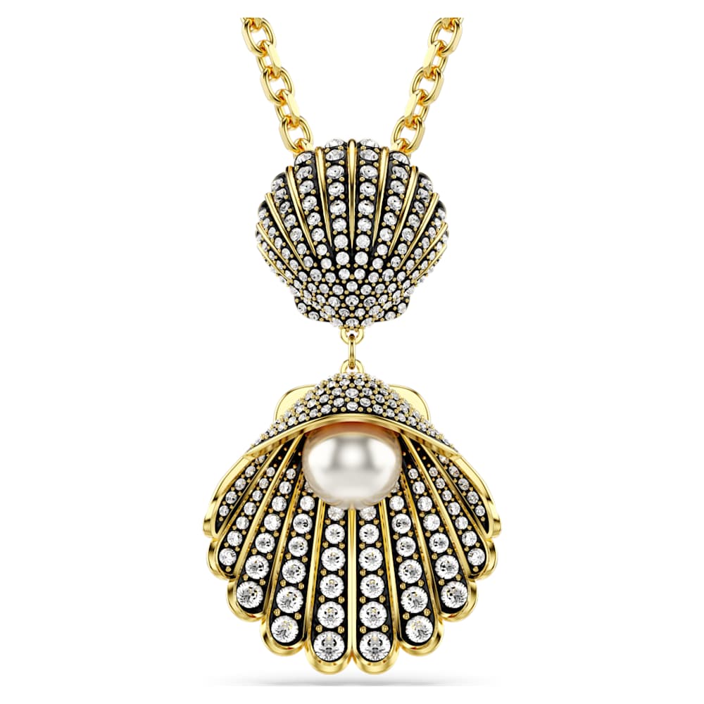 Swarovski Idyllia pendant Crystal pearl Mixed cuts Shell White Gold tone plated