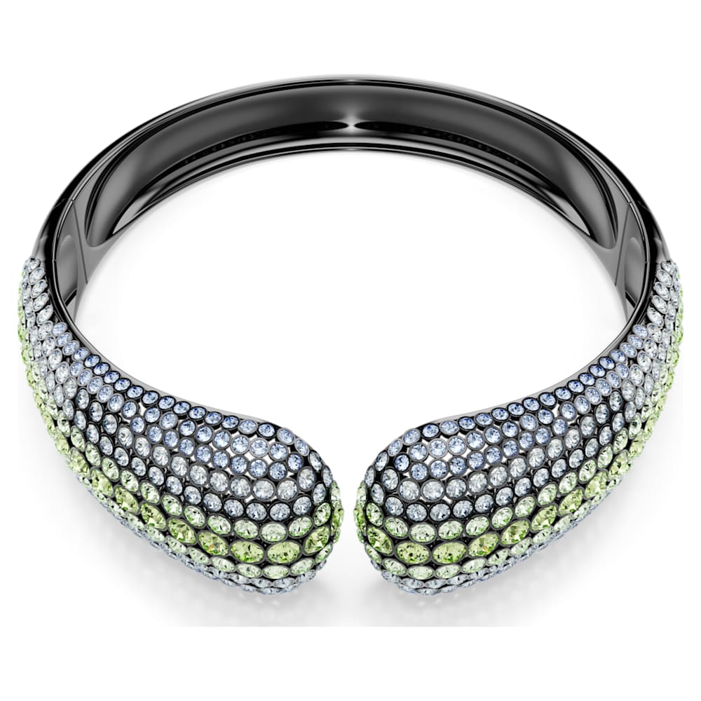 SWAROVSKI直営OUTLET【Sublima cuff】Ruthenium platedカフ Sublima cuff, Round cut, Multicolored, Ruthenium plated