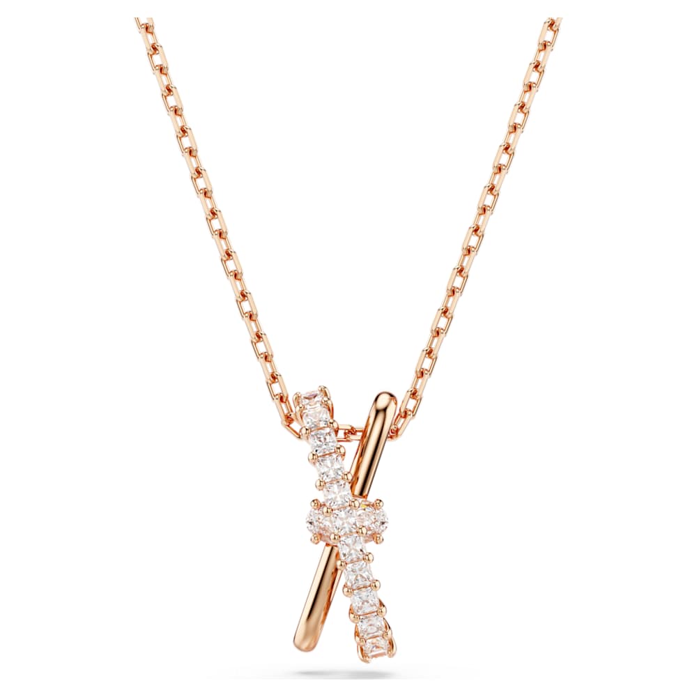Hyperbola ペンダント, ミックスカット, ツイスト, ホワイト, 18K