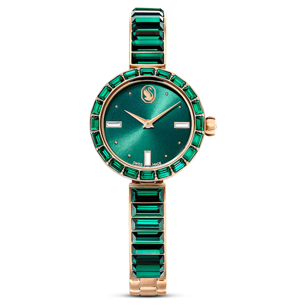 Matrix Bangle watch, Swiss Made, Crystal bracelet, Green Matrix Bangle watch, Swiss Made, Crystal bracelet, Green