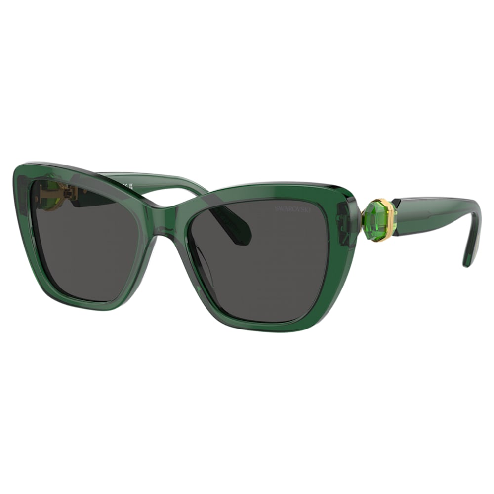 Sunglasses, Square shape, SK6018, Green | Swarovski