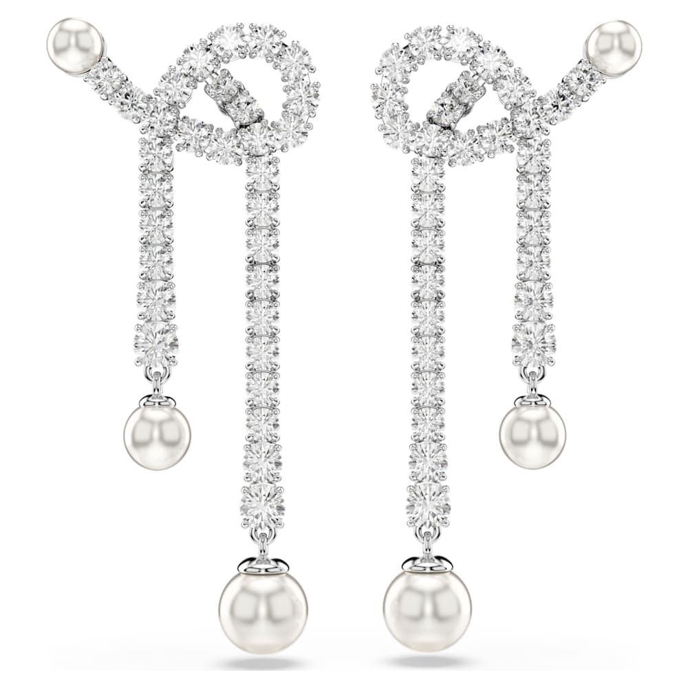 Swarovski rhodium plated earrings top