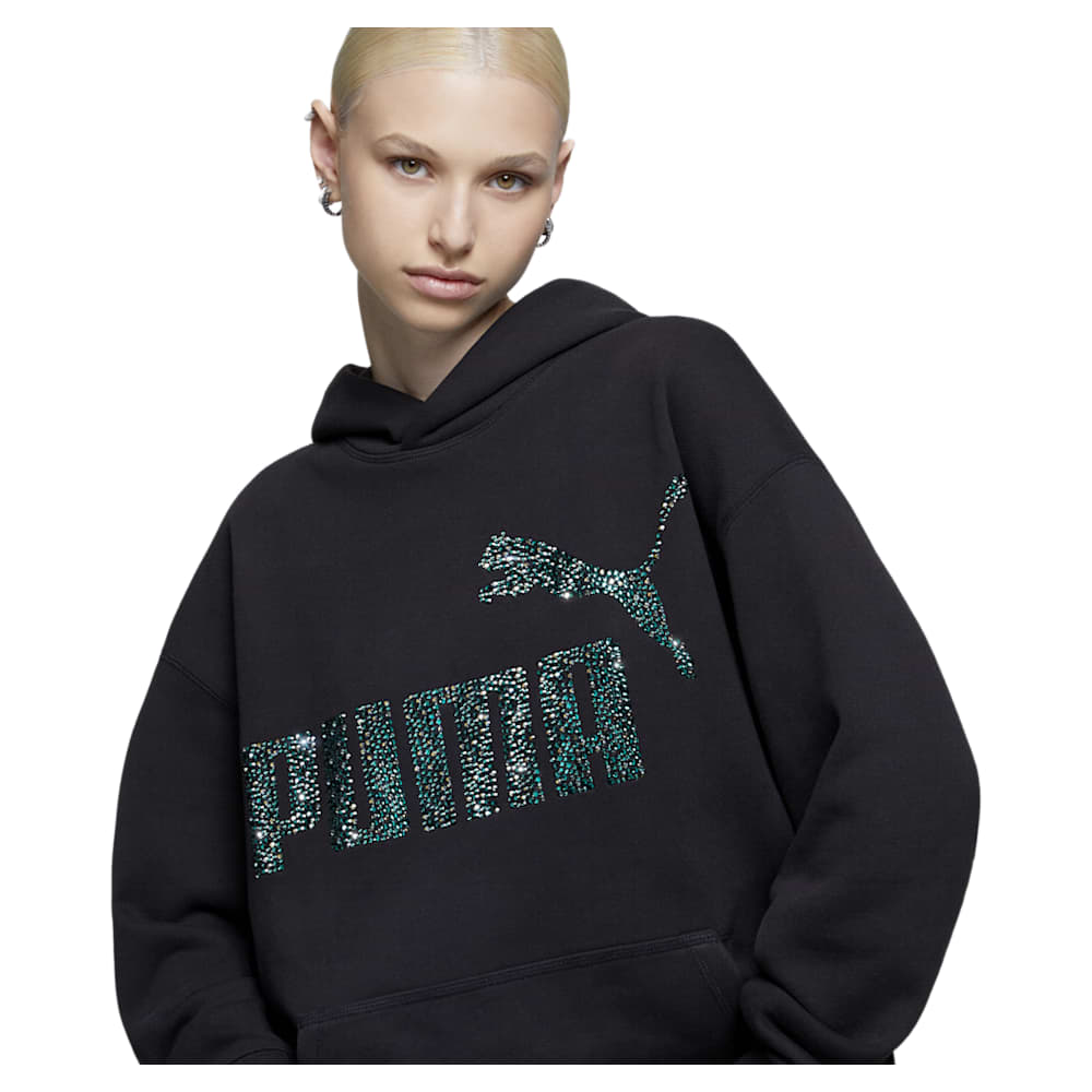 PUMA パーカー, ブラック | Swarovski