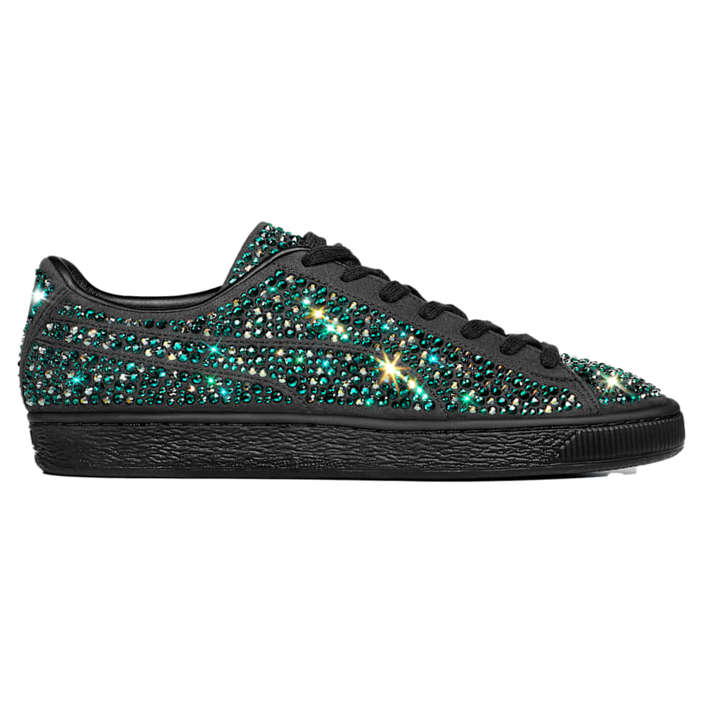 Black puma trainers with bow deals