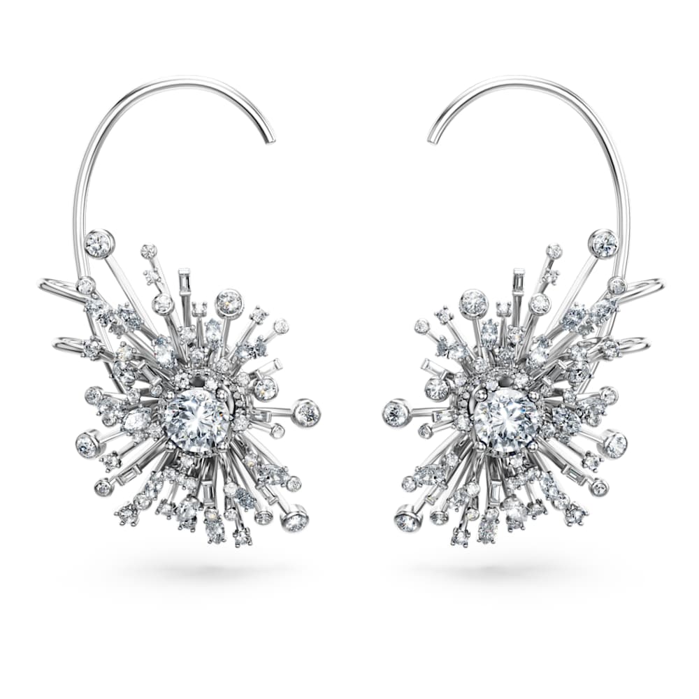 Galaxy earrings Lab grown diamonds 14.67 ct tw Mixed cuts 18K white gold