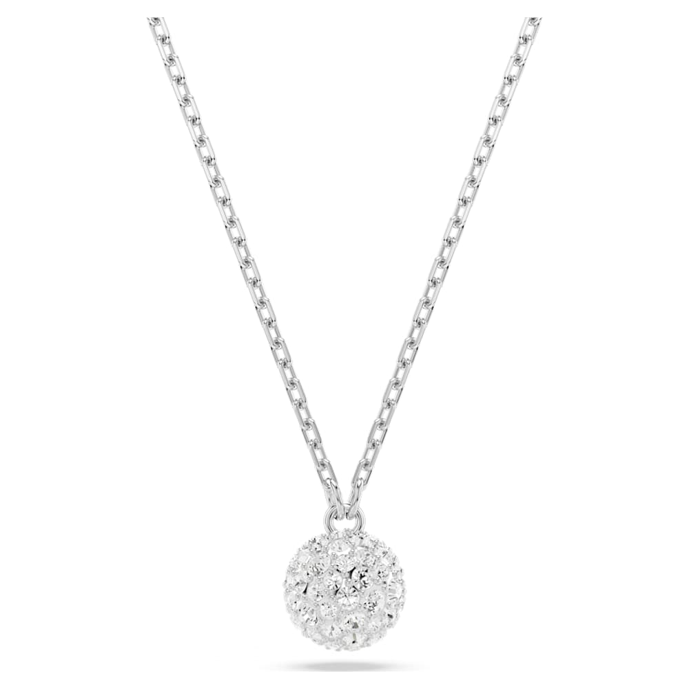 Swarovski Dextera pendant Round cut Sphere White Rhodium plated