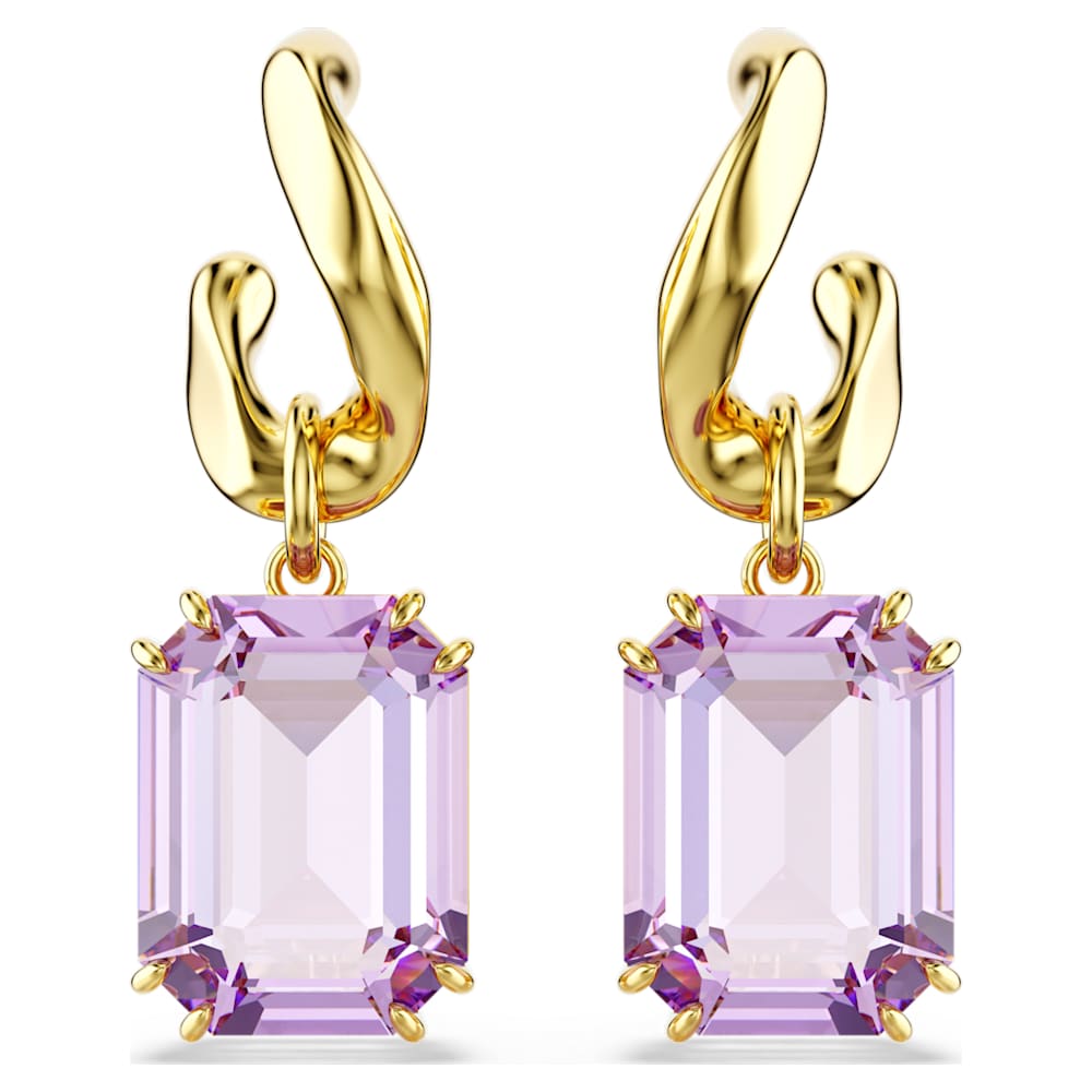 Orecchini Pendenti Lunghi Donna A Farfalla - Viola Con Strass In Cristallo E Nappe - Anallergici Con Ago In Argento S925 - 4