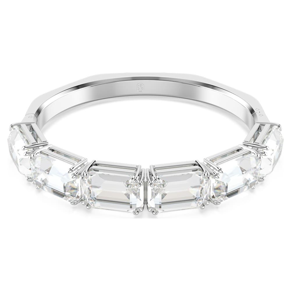 Millenia bangle, Octagon cut, White, Rhodium plated | Swarovski