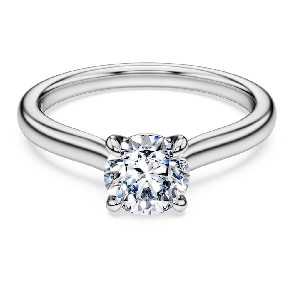 Bague Solitaire 1 Carat Diamant De Laboratoire, Or Blanc 14K, Certifiée IGI
