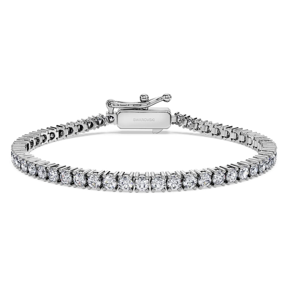 Swarovski Eternity Tennis bracelet Lab grown diamonds 3 ct tw Round cut 14K White gold