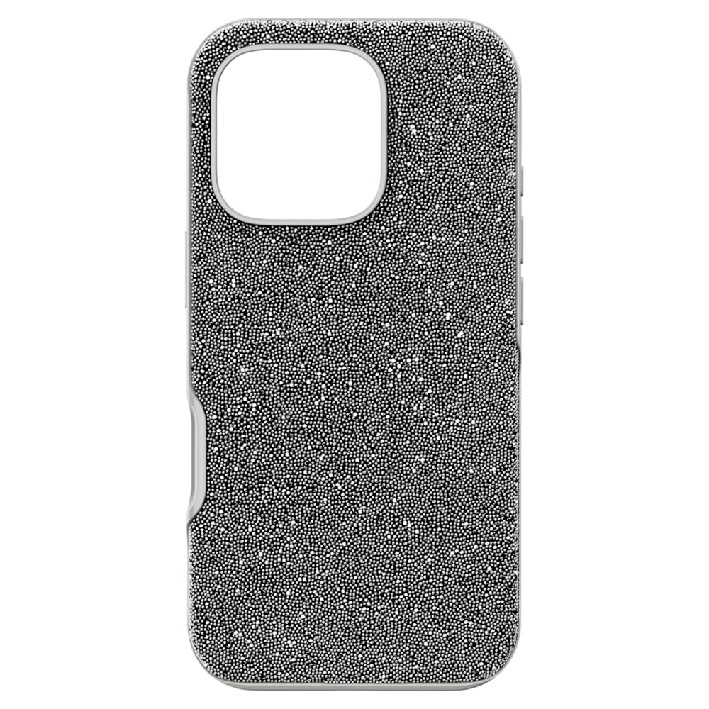 High smartphone case, iPhone® 16 Pro, Silver tone | Swarovski