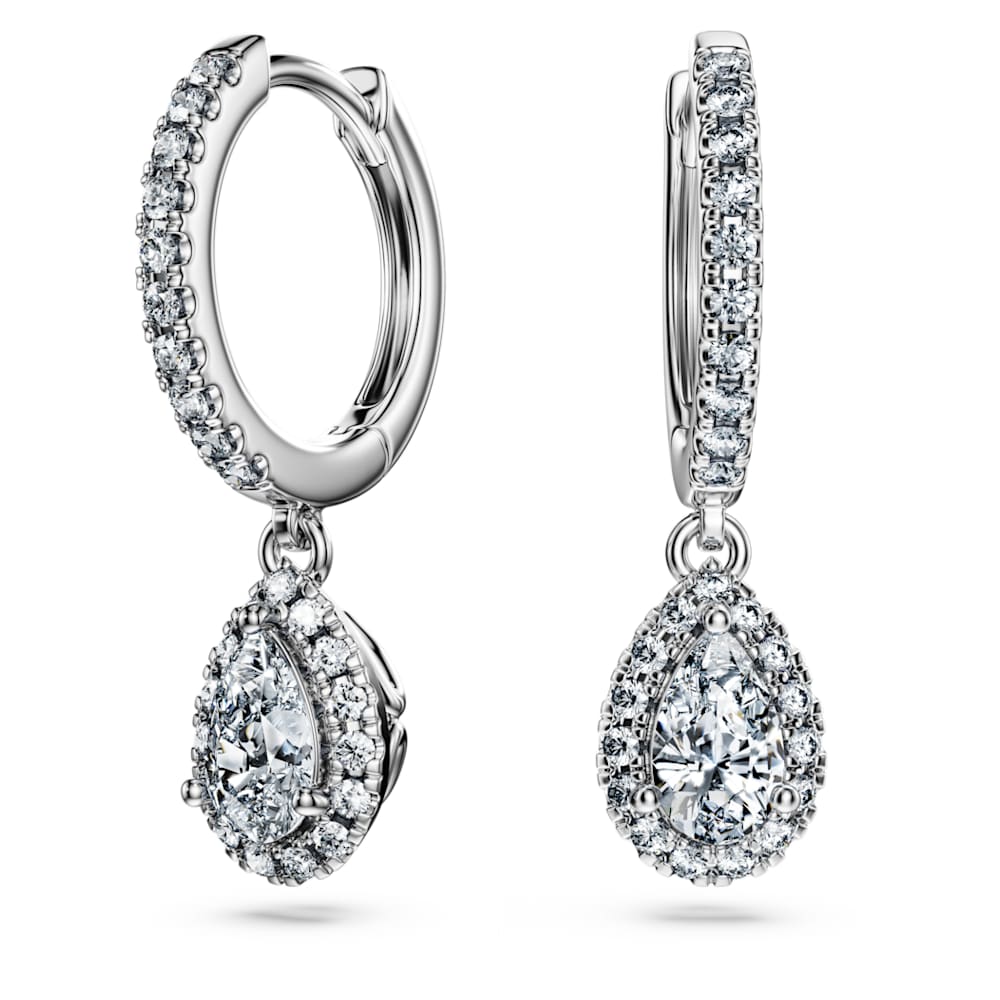 Eternity drop earrings, Lab-grown diamonds 1.25 ct tw, Pear shape