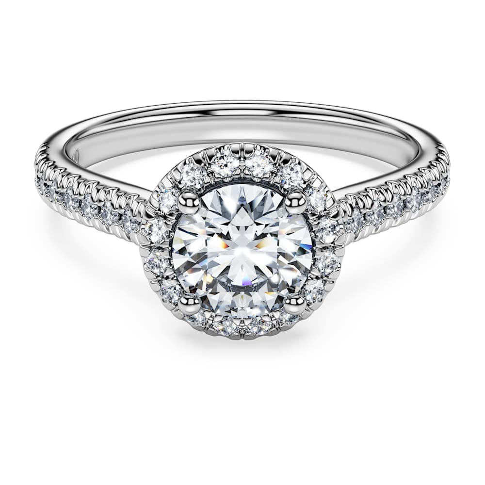 Bague solitaire halo Eternity Diamants cr s en laboratoire 1 33