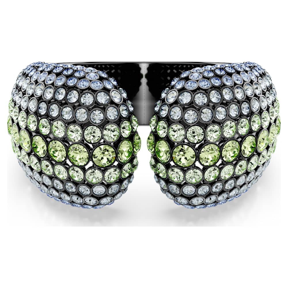 SWAROVSKI直営OUTLET【Sublima cuff】Ruthenium platedカフ Sublima cuff, Round cut, Multicolored, Ruthenium plated