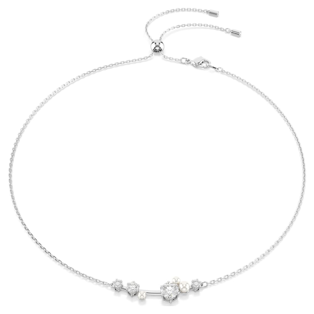 Constella ネックレス, クリスタル・パール, ラウンドカット Constella ネックレス, クリスタル・パール, ラウンドカット