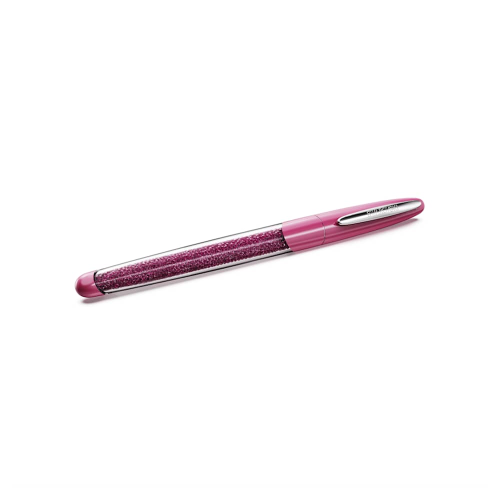 Crystalline rollerball pen, Pink, Chrome plated | Swarovski