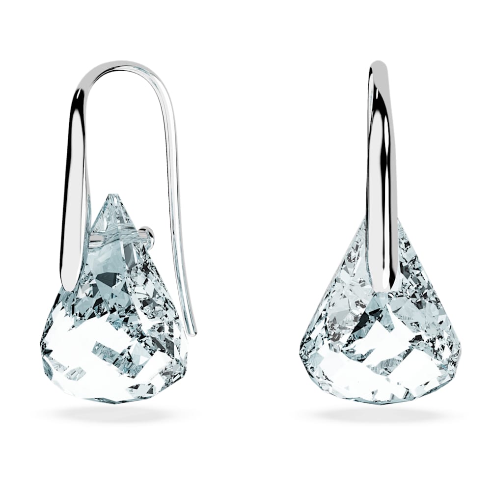 Lunar ドロップピアス, ブルー, ロジウム・プレーティング | Swarovski 