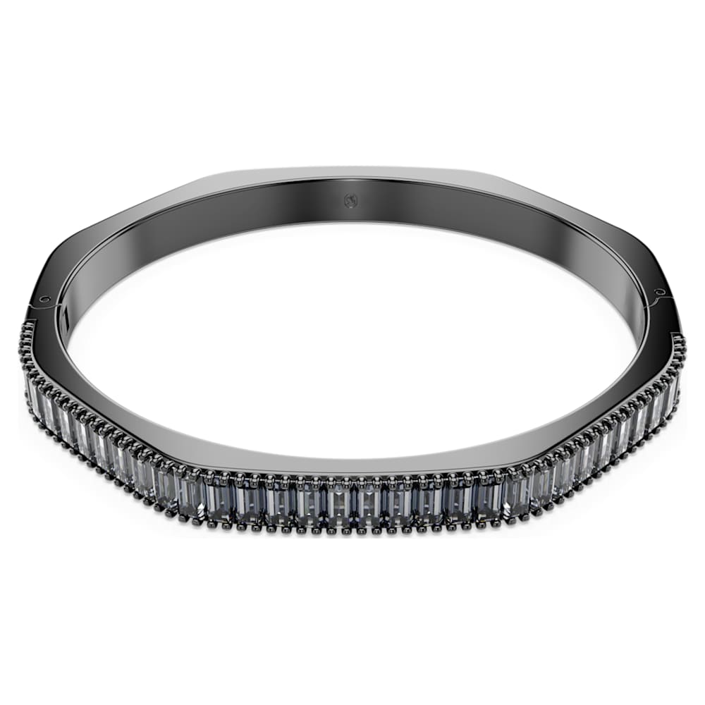 Matrix bangle, Baguette cut, Octagon shape, Blue, Ruthenium Matrix bangle, Baguette cut, Octagon shape, Blue, Ruthenium