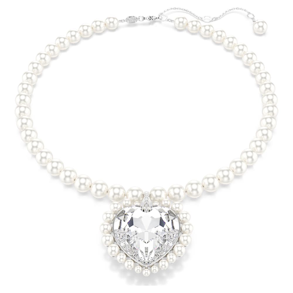 Colier Ariana Grande x Swarovski, Perlă de cristal, Tăietură inimă