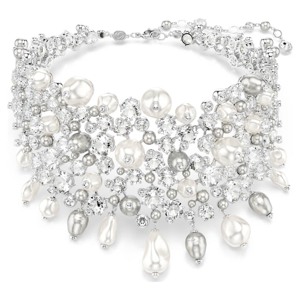 SWAROVSKI スワロフスキー Constella チョーカー 追跡送料関税込 Constella チョーカー, ラウンドカット, ホワイト, 光沢のある