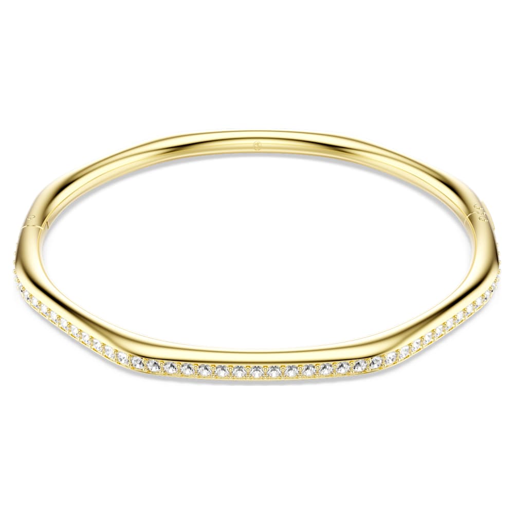 新到着 Dextera bangle, Octagon shape, Round cut, White, Gold-tone スキー